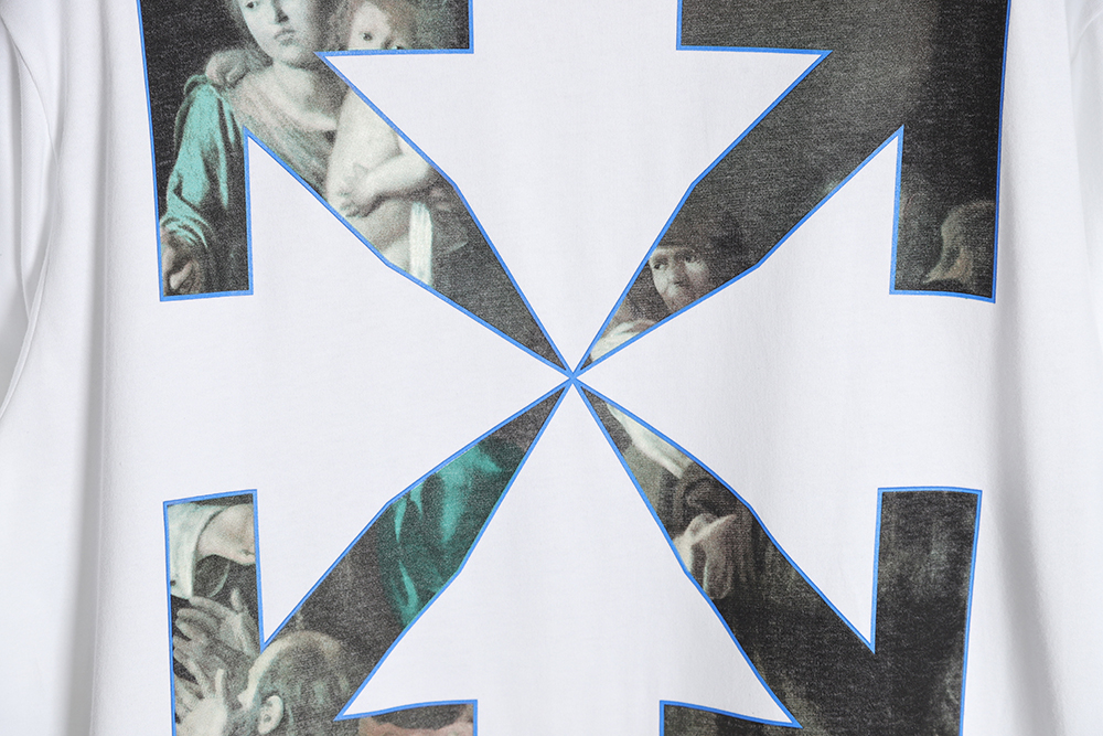 OFF-WHITE OW colorful religious print short sleeves