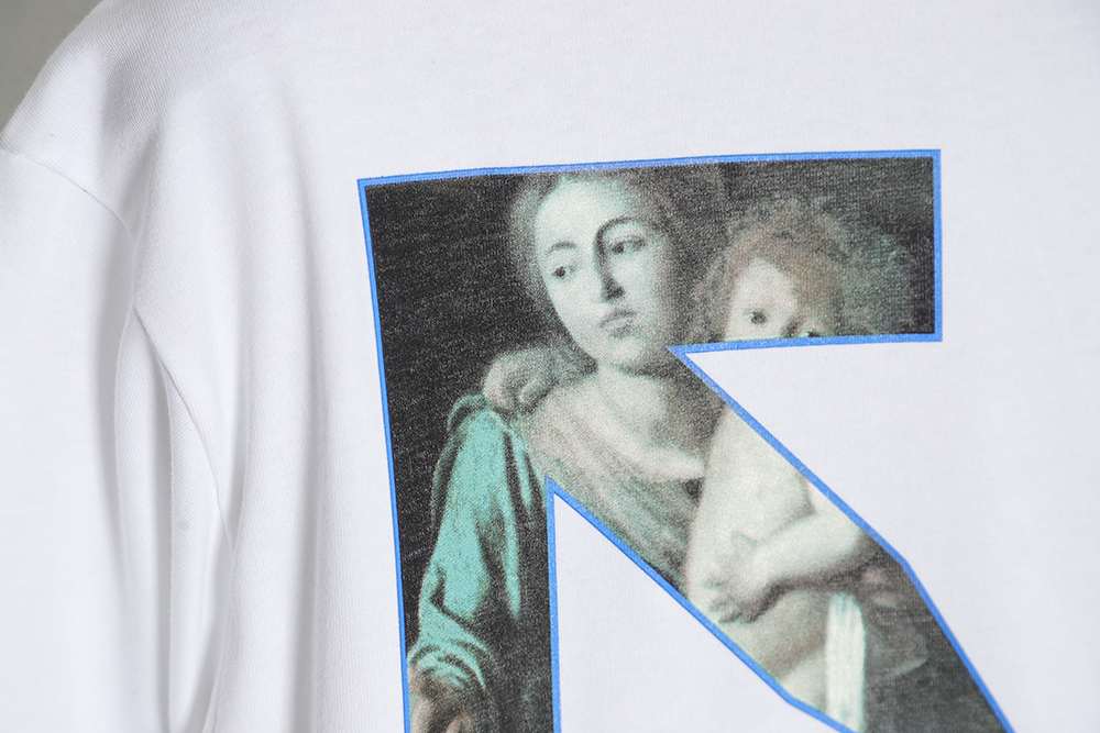 OFF-WHITE OW colorful religious print short sleeves
