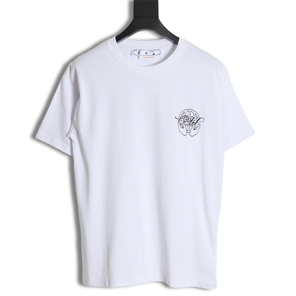 Off White OW 2023 Palm Arrow Logo Short Sleeve T-Shirt