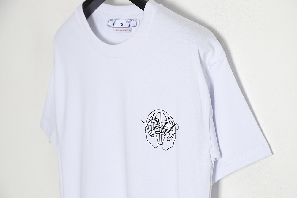 Off White OW 2023 Palm Arrow Logo Short Sleeve T-Shirt