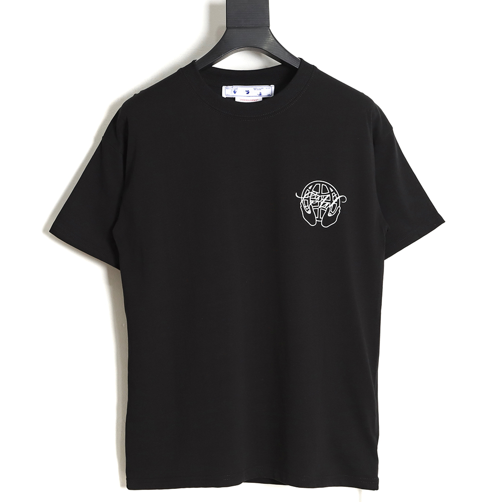 Off White OW 2023 palm arrow logo short-sleeved T-shirt TSK1