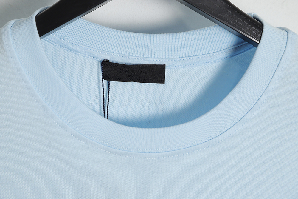 Prada 23SS new villain three-dimensional adhesive patch short-sleeved T-shirt