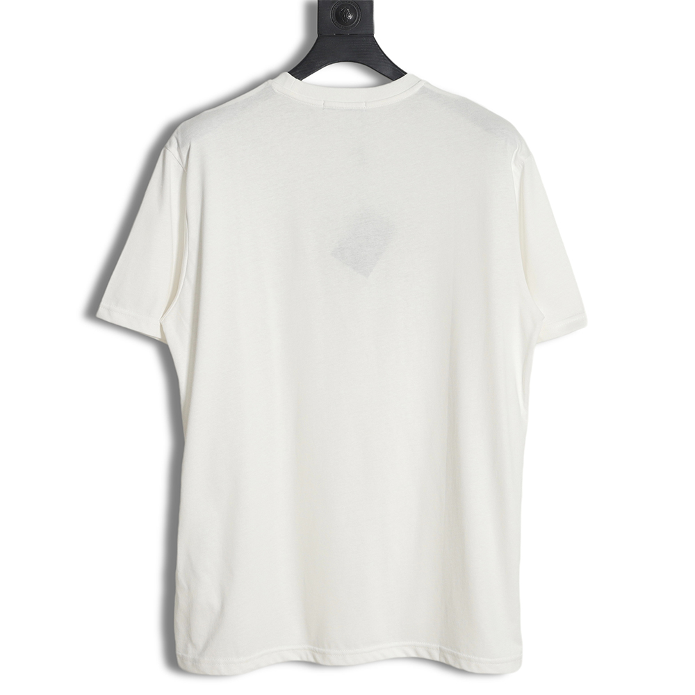 PRADA PRD 23SS Triangular Rhinestone Logo Short Sleeve T-Shirt