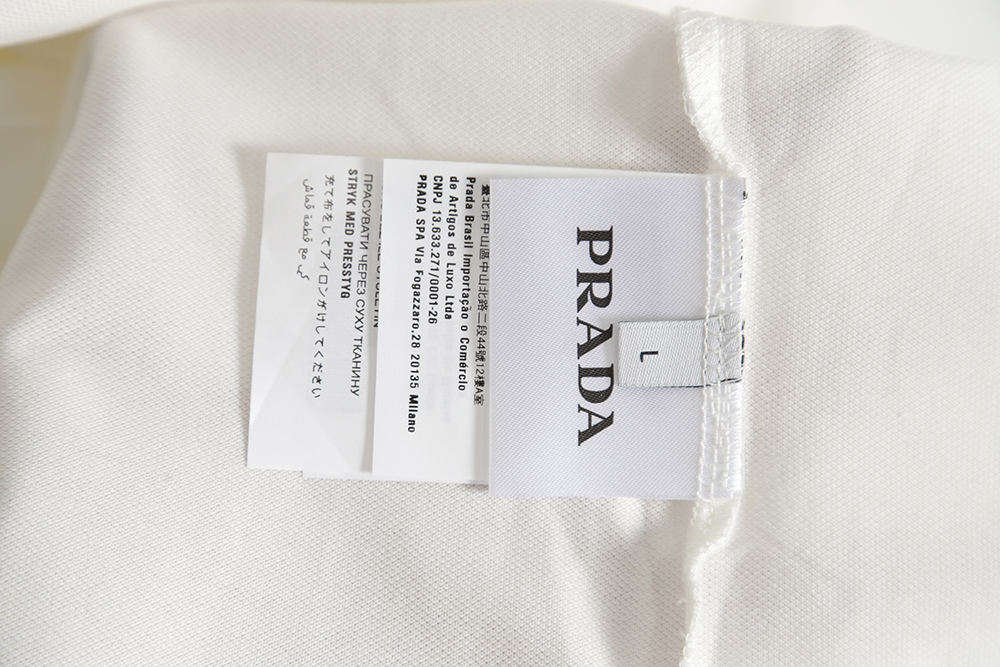Prada Classic Iron Pocket Logo Short Sleeve POLO Shirt