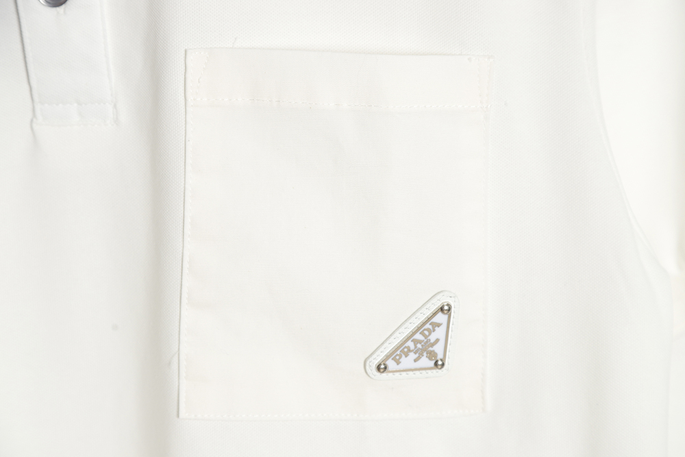 Prada Classic Iron Pocket Logo Short Sleeve POLO Shirt
