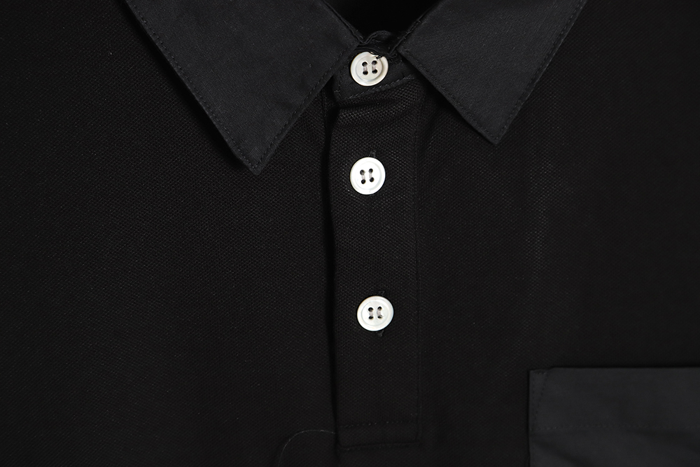 Prada classic iron pocket logo short-sleeved POLO shirt TSK1
