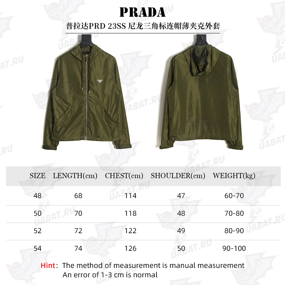 PRADA PRD 23SS nylon triangle logo hooded light jacket jacket