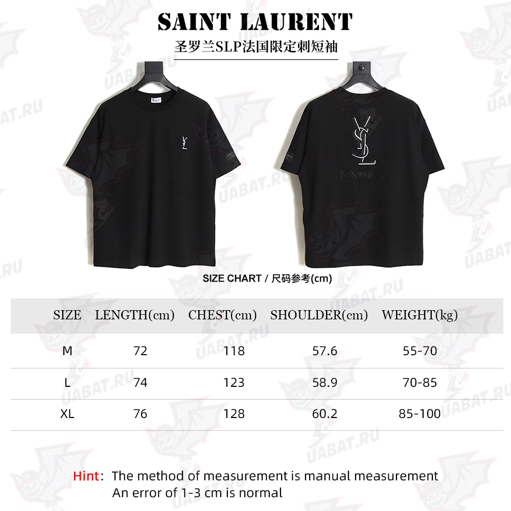 Saint Laurent SLP France limited embroidery short sleeve TSK2