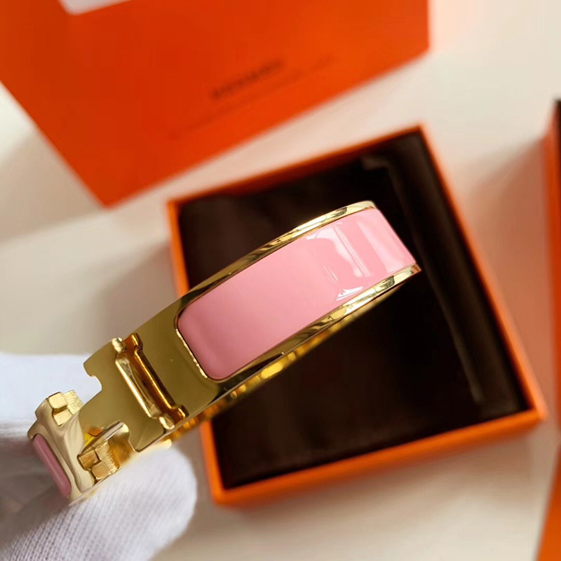 HERMES Clic H bracelet pink
