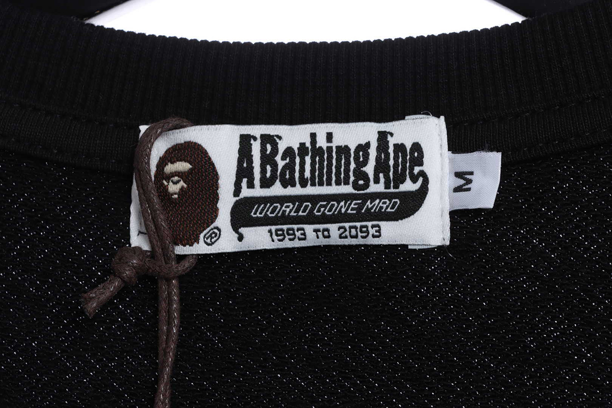 BARBOUR X BAPE CREWNECK SWEATSHIRT BLACK