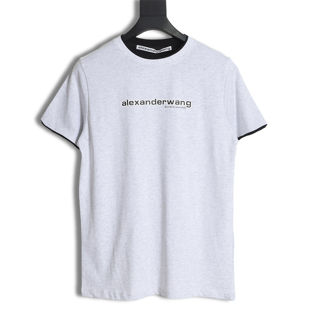 Alexander Wang Print Fake Two-Piece Short Sleeve T-Shirt
