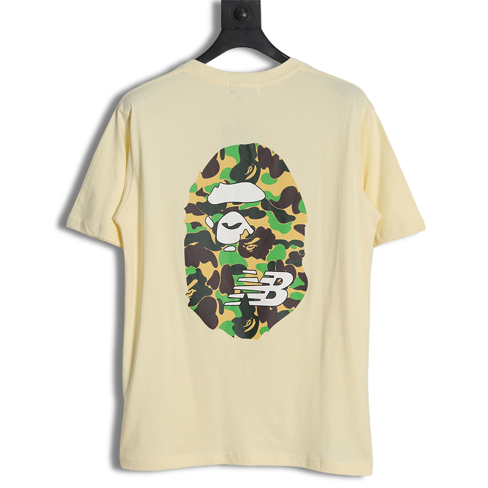 BAPE X NEW BALANCE joint limited camouflage ape head short sleeve TSK1