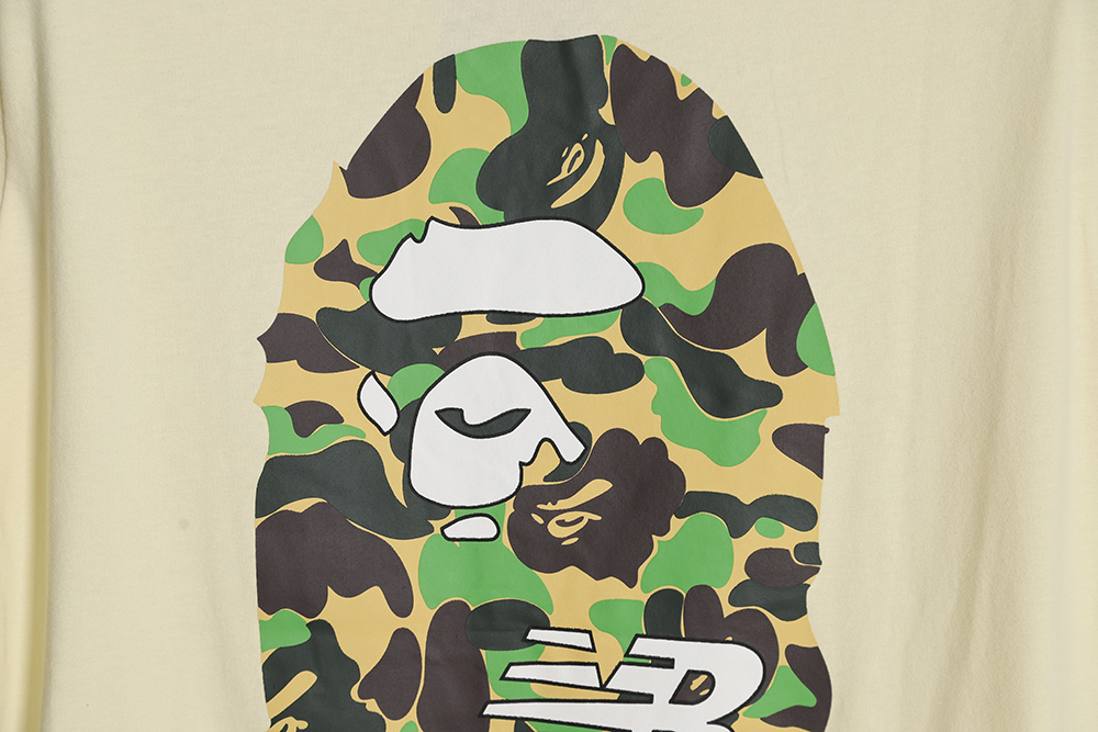 BAPE X NEW BALANCE joint limited camouflage ape head short sleeve TSK1