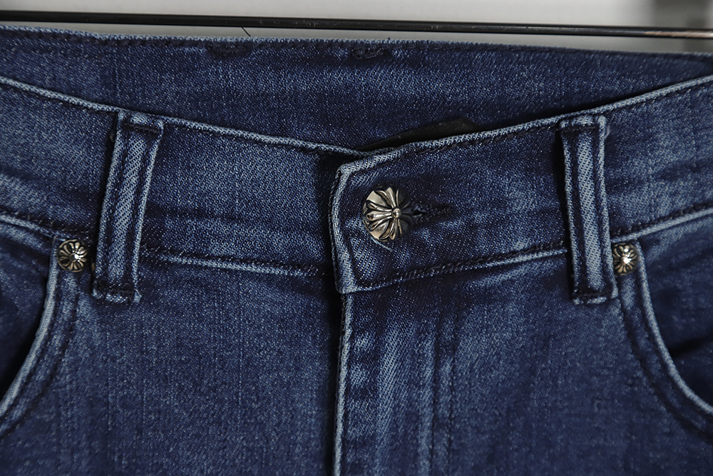 Chrome Hearts Heavy Wash Patch Cross Jeans