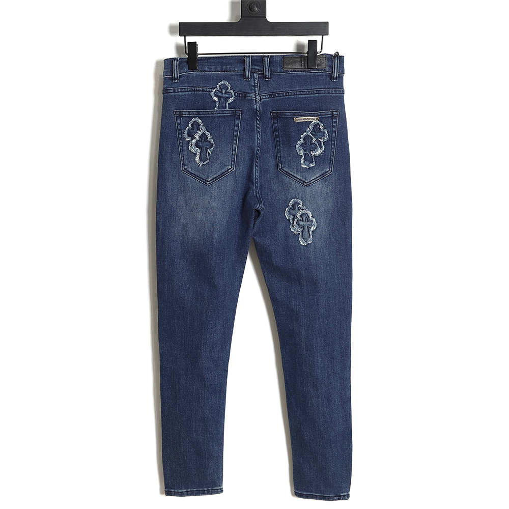 Chrome Hearts Heavy Wash Patch Cross Jeans
