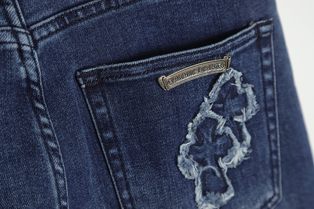 Chrome Hearts Heavy Wash Patch Cross Jeans