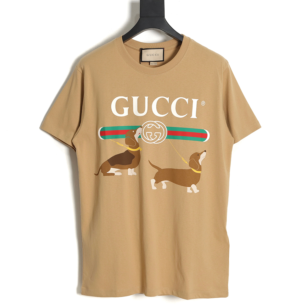 Gucci 23ss Dachshund Print Short Sleeve T-Shirt,Gucci
