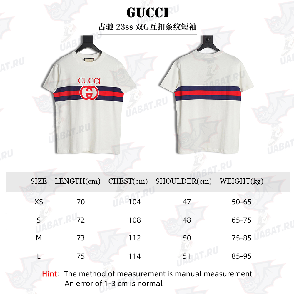 Gucci 23ss interlocking G stripe short sleeves