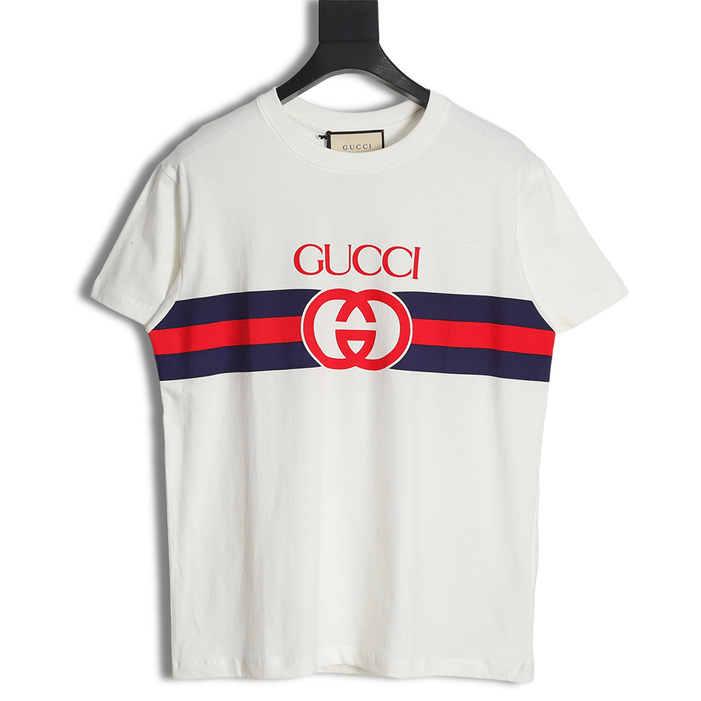 Gucci 23ss interlocking G stripe short sleeves