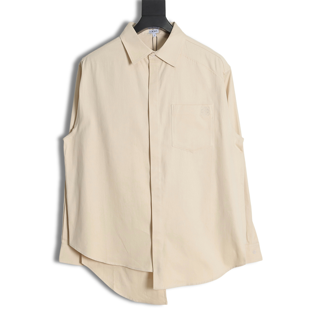 Loewe LOE 23SS Irregular Solid Long Sleeve Shirt,Loewe