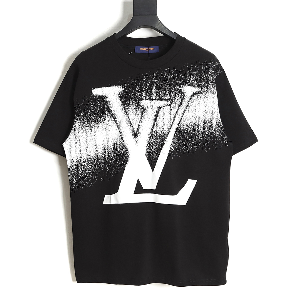 LouisVuitton 23SS new gradient print large logo short-sleeved T-shirt ...