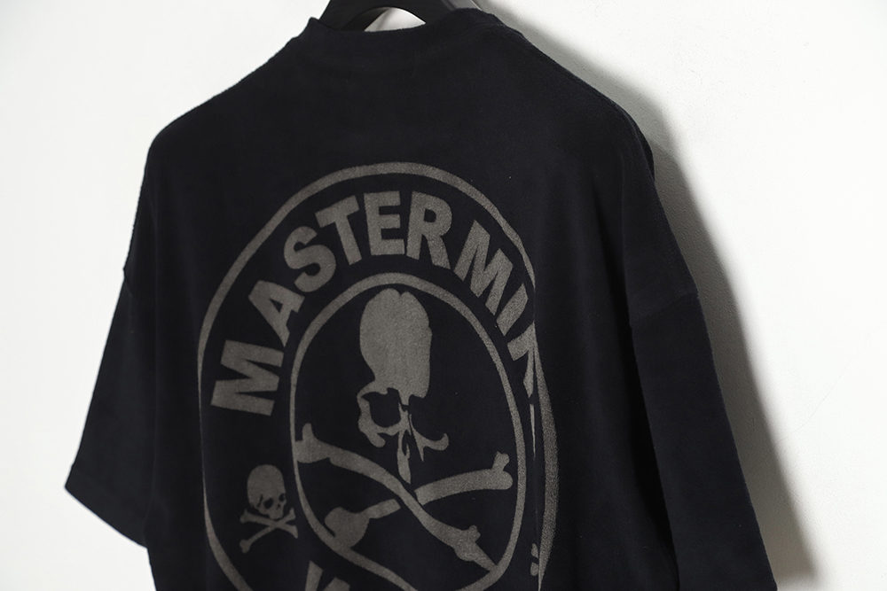 Mastermind Japan MMJ 23SS Velvet Skull Print Short Sleeve T-Shirt