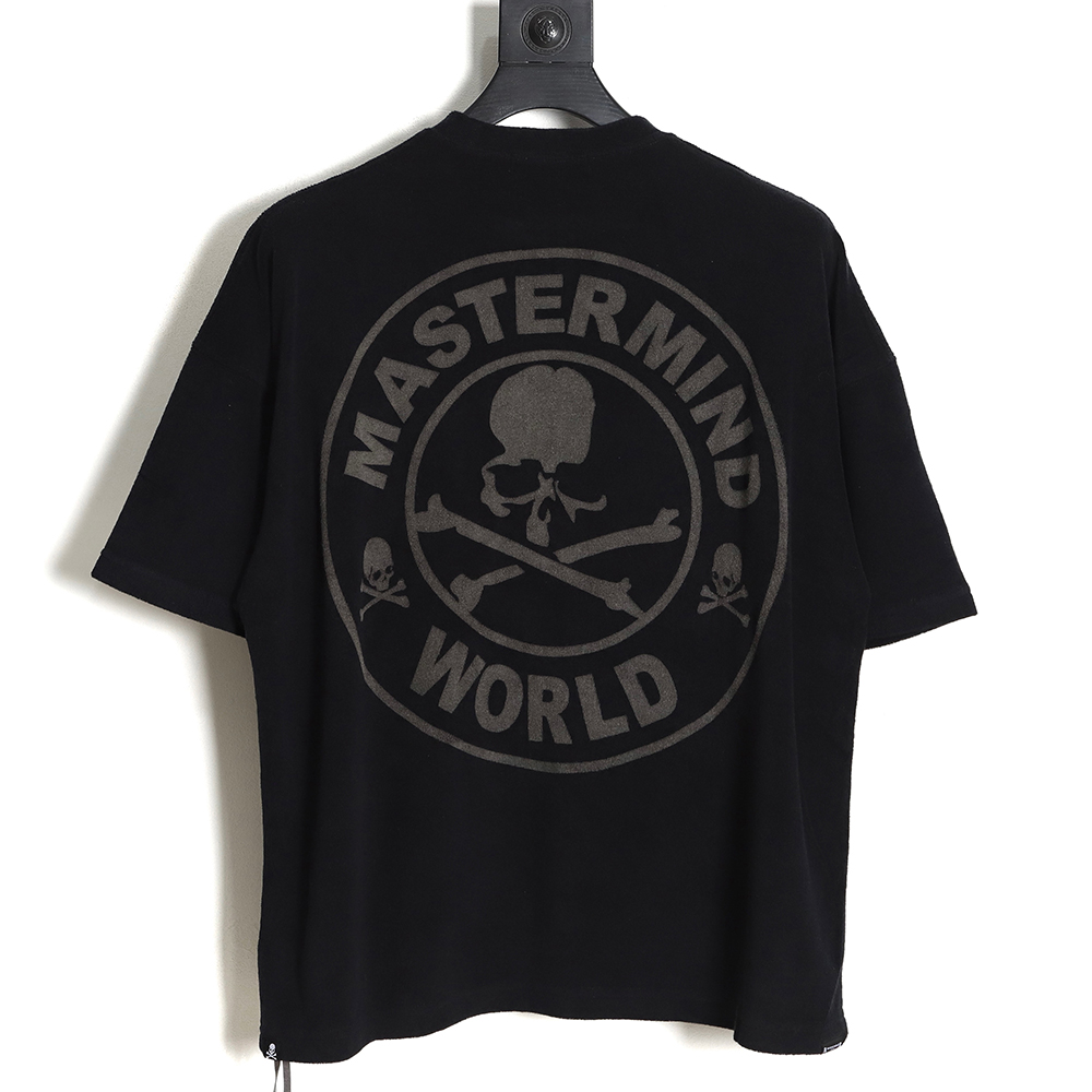 Mastermind Japan MMJ 23SS Velvet Skull Print Short Sleeve T-Shirt