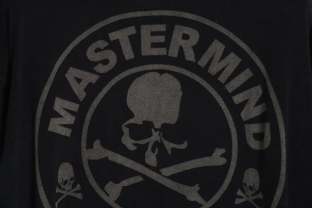 Mastermind Japan MMJ 23SS Velvet Skull Print Short Sleeve T-Shirt