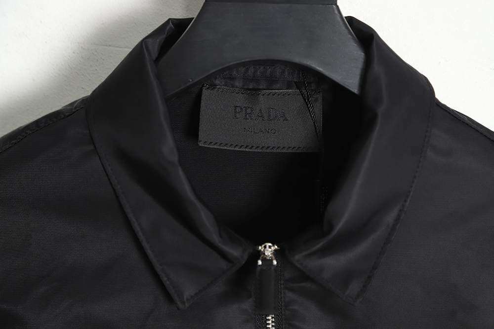 Prada 23SS Half Zip Nylon Long Sleeve Shirt