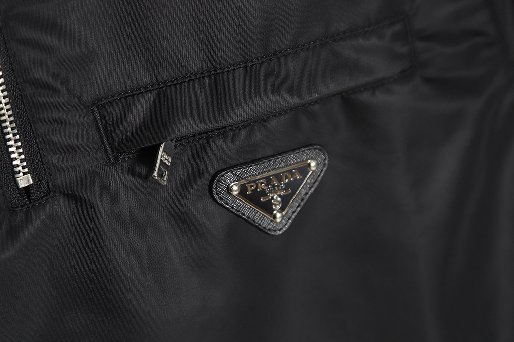 Prada 23SS Half Zip Nylon Long Sleeve Shirt