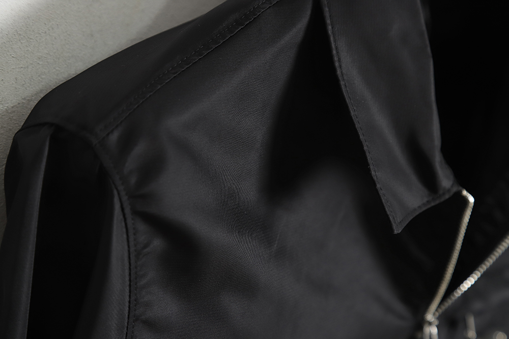 Prada 23SS Half Zip Nylon Long Sleeve Shirt