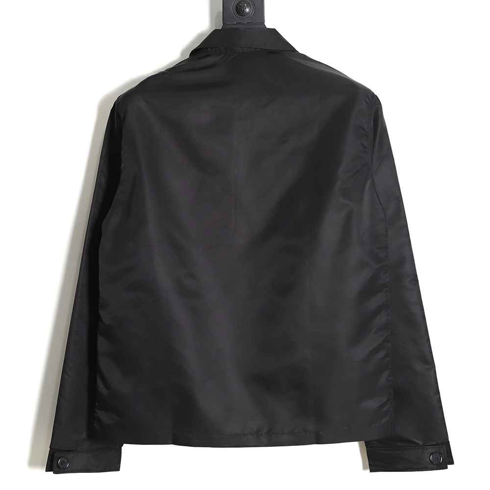 Prada 23SS Half Zip Nylon Long Sleeve Shirt