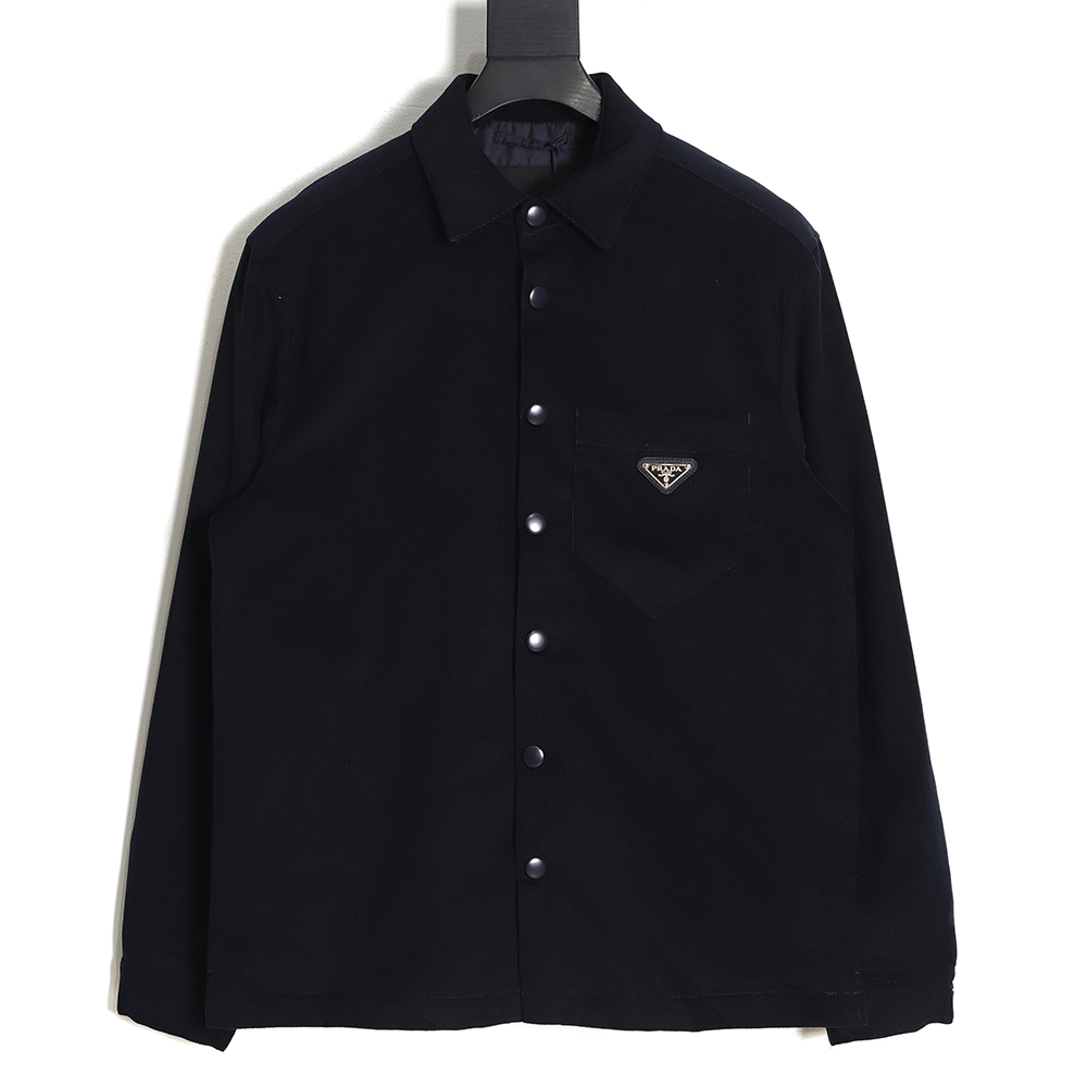 Prada 23SS Thin Corduroy Long Sleeve Shirt Jacket