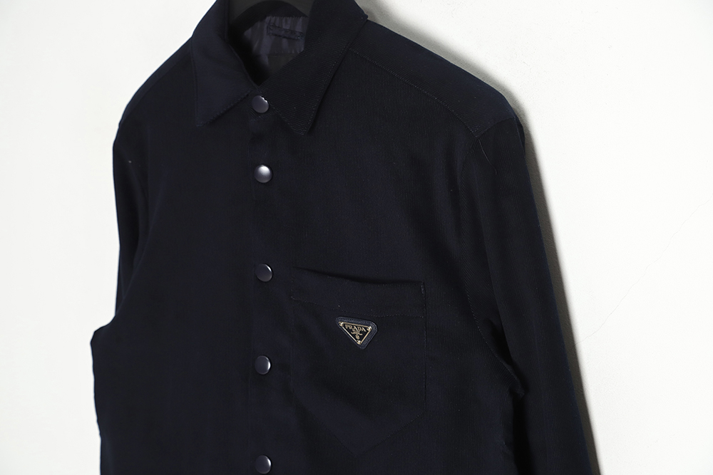 Prada 23SS Thin Corduroy Long Sleeve Shirt Jacket