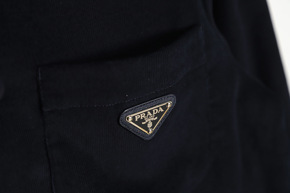 Prada 23SS Thin Corduroy Long Sleeve Shirt Jacket
