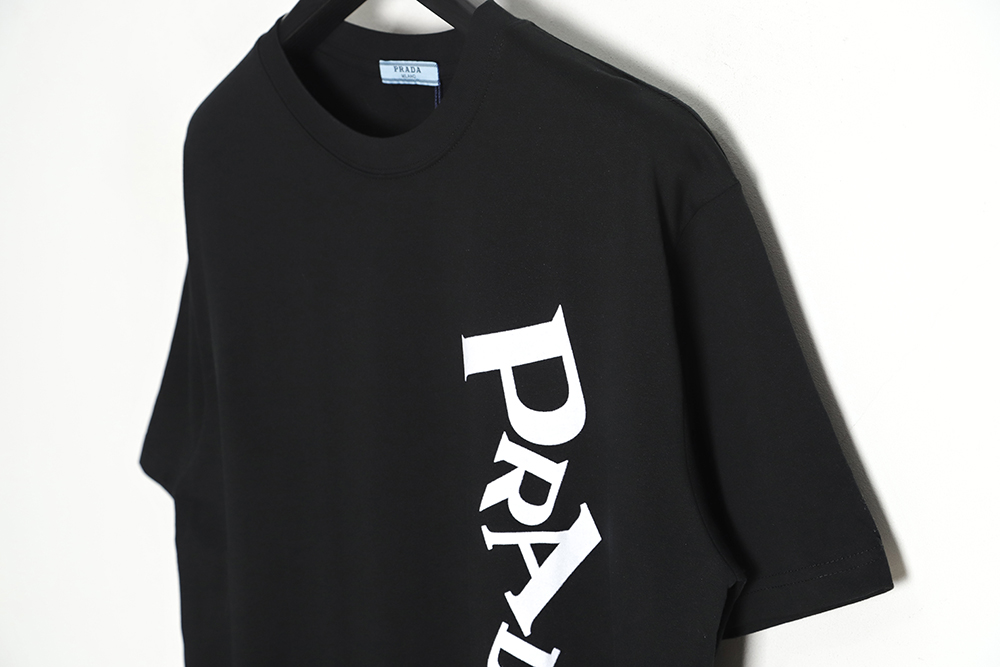 Prada 23ss letter print short sleeve short sleeve TSK1