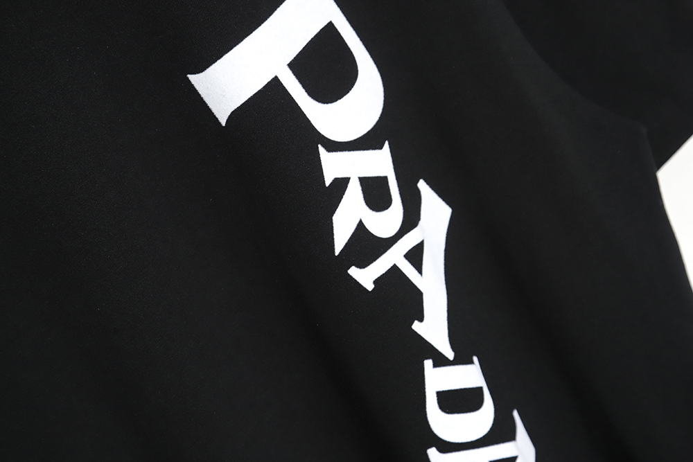 Prada 23ss letter print short sleeve short sleeve TSK1