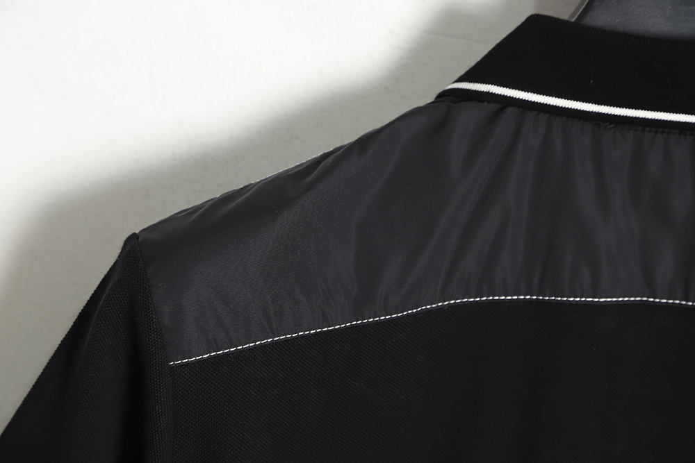 Prada 23ss chest pocket triangle logo short-sleeved Polo shirt TSK1
