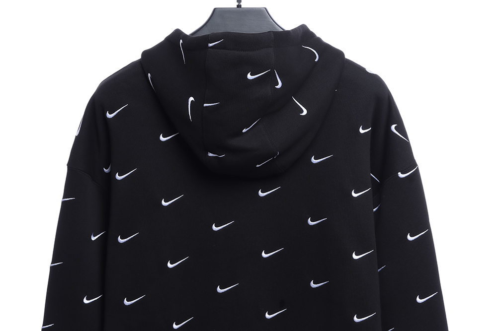 Nike  swoosh hooded sweatshirt with full hook embroidery