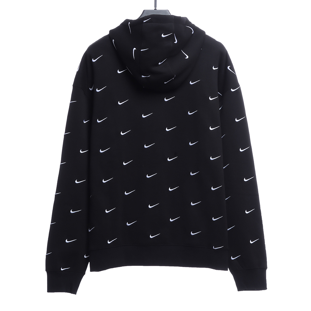 Nike  swoosh hooded sweatshirt with full hook embroidery