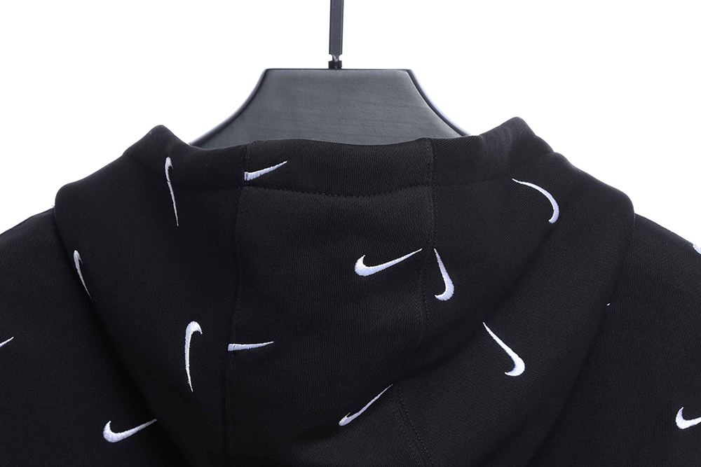 Nike  swoosh hooded sweatshirt with full hook embroidery