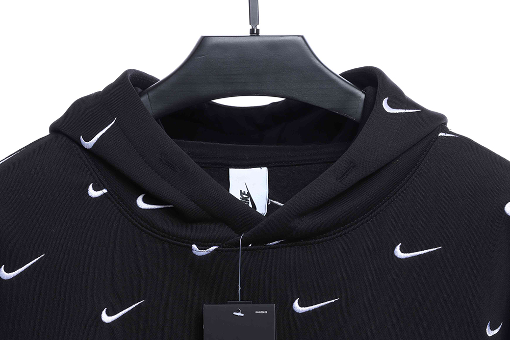 Nike  swoosh hooded sweatshirt with full hook embroidery
