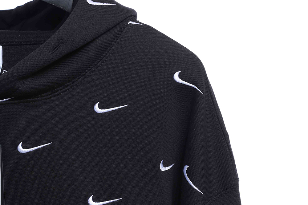 Nike  swoosh hooded sweatshirt with full hook embroidery