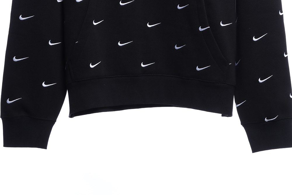 Nike  swoosh hooded sweatshirt with full hook embroidery