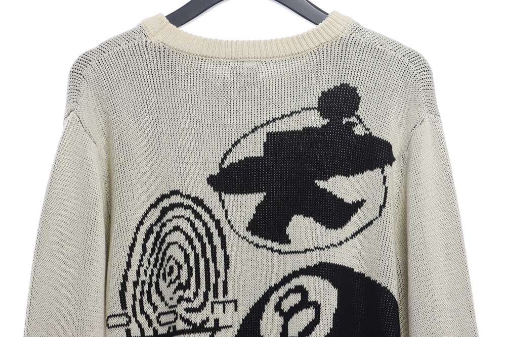 NEXT Tuxi Union Black 8 Spiral Wool Sweater