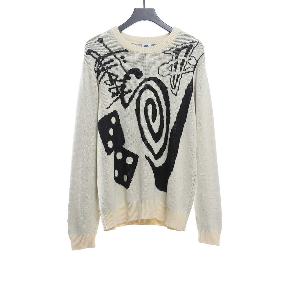 NEXT Tuxi Union Black 8 Spiral Wool Sweater