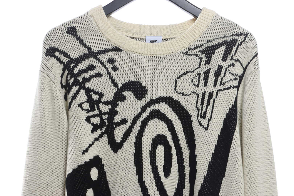 NEXT Tuxi Union Black 8 Spiral Wool Sweater