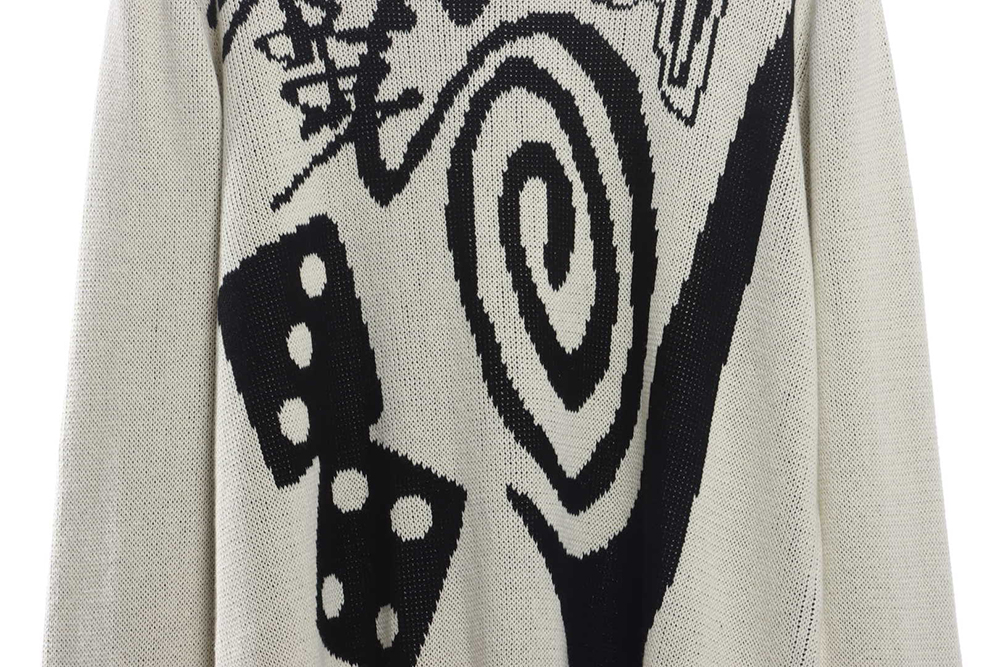 NEXT Tuxi Union Black 8 Spiral Wool Sweater
