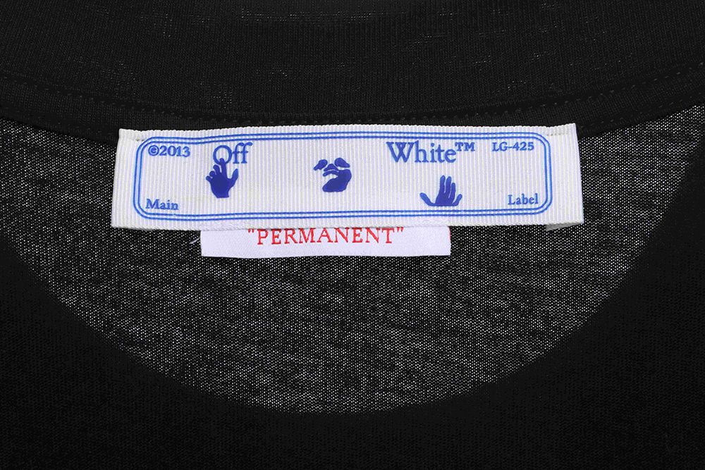 Off White deformed 3D three-dimensional colorful graffiti arrOff White short sleeves