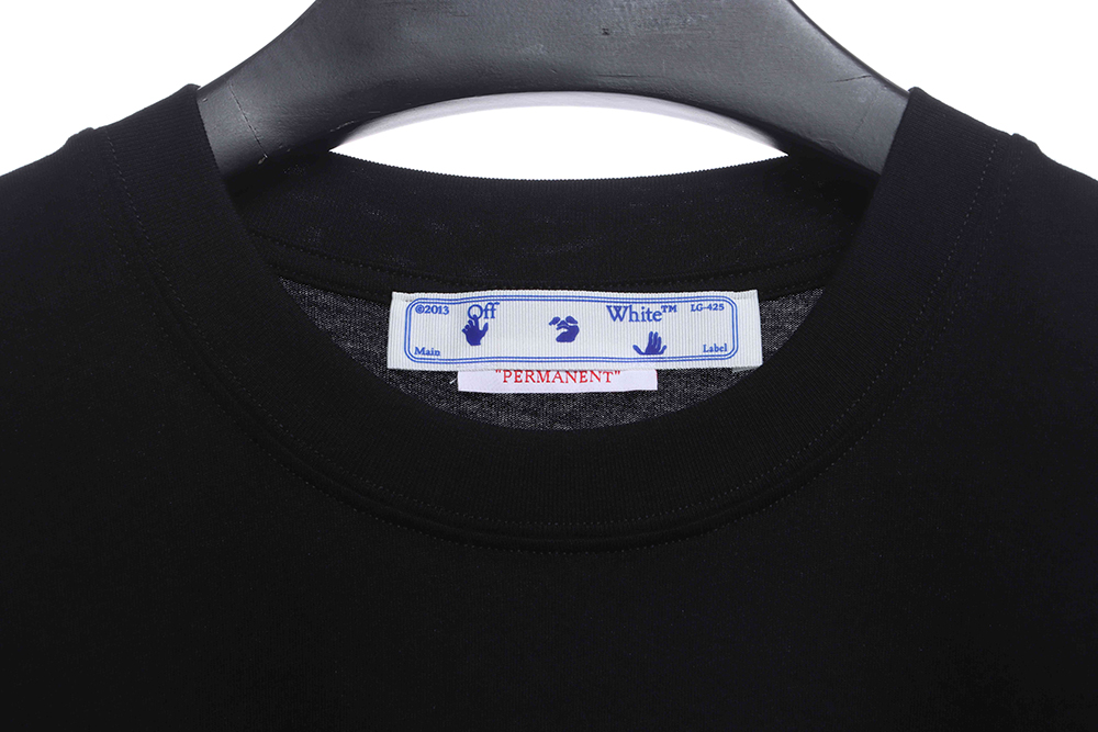 Off White deformed 3D three-dimensional colorful graffiti arrOff White short sleeves